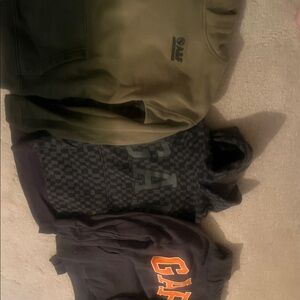 GAP Hoodies in Charcoal, Olive, and Checkered Black